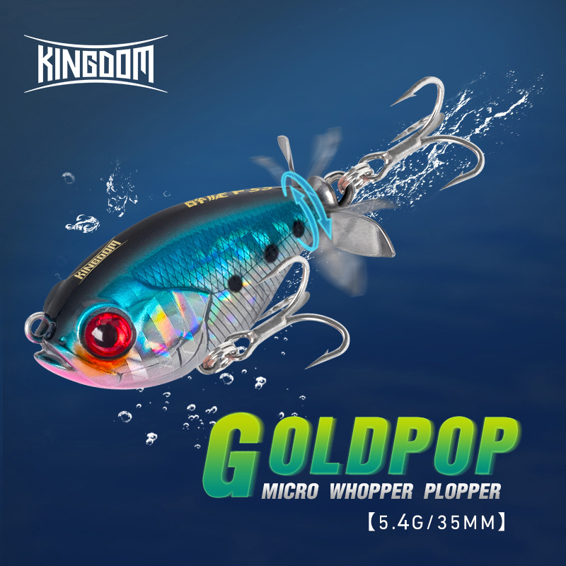 Fishing Lure Popper - Kerajaan baling-baling Topwater Popper umpan pancing