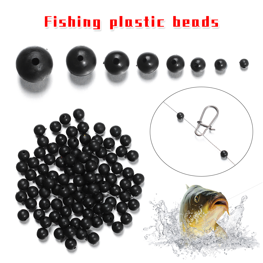Fishing Lure Soft Plastic - 100 Buah/Lot Manik-manik Pancing Penghenti Ruang