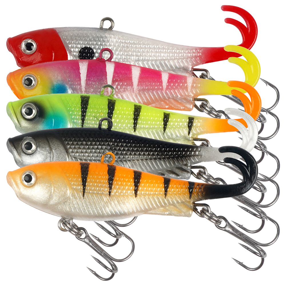 Fishing Lure Swimbait - 5Pcs Umpan Pancing Jig Head Wobbler