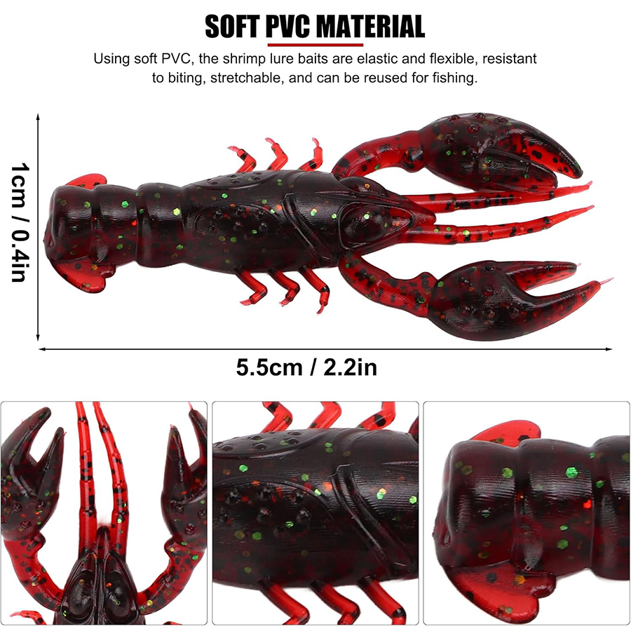 20 Buah Umpan Buatan Udang Uda - Fishing Lure Soft Plastic ulasan dan harga